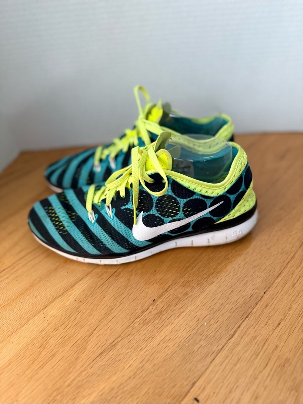 Nike Free TR fit 5 Teal and Neon Yellow Athletic Running Shoes